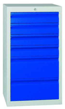 PAVOY Werkzeug-Schubladenschrank mit 6 Schüben - je 10 cm und 20 cm Blendenhöhe | 90 x 50 x 50 | große Farbauswahl