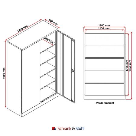 Werkstattschrank Großraumschrank Lagerschrank Materialschrank Werkzeugschrank Stahlschrank