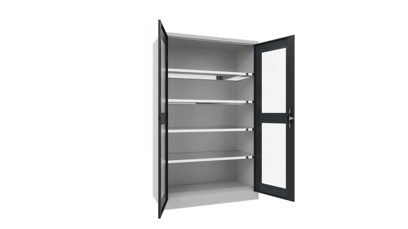 PAVOY Flügeltürschrank | mit Sichtfenstertüren | 195 x 120 x 60 | große Farbauswahl