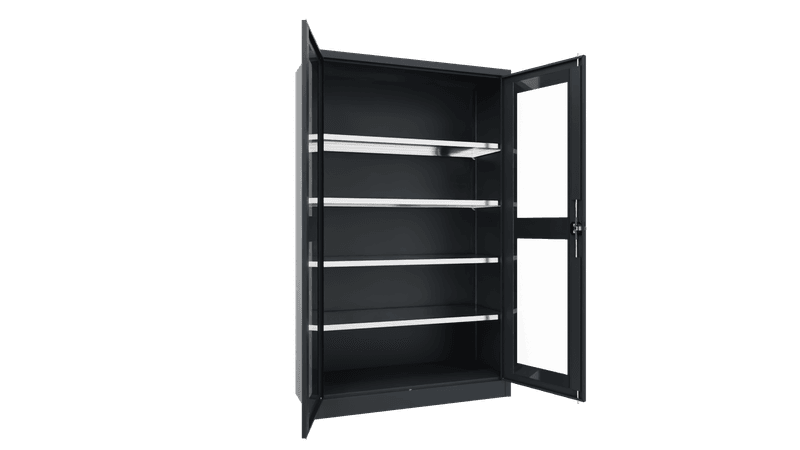 PAVOY Flügeltürschrank | mit Sichtfenstertüren | 195 x 120 x 50 | große Farbauswahl