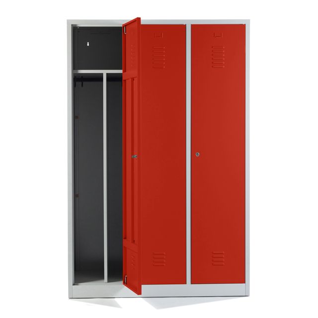 PROREGAL Garderobenschrank Amego 180 x 40 x 50 cm Grau Abschließbar 2 PROREGAL Garderobenschrank Amego 180 x 40 x 50 cm Grau Abschließbar 2