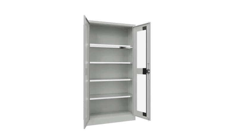 PAVOY Flügeltürschrank | mit Sichtfenstertüren | 195 x 100 x 40 | große Farbauswahl