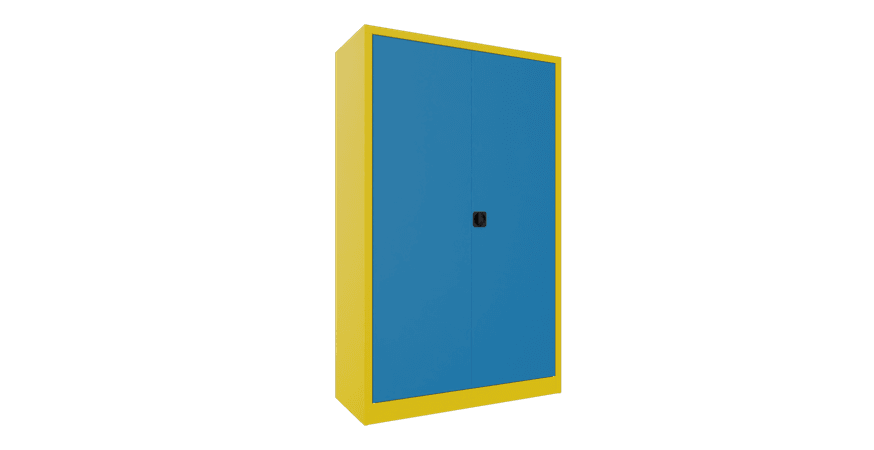 PAVOY Flügeltürschrank | mit Drehgriff und vollverzinkten Fachböden | 195 x 120 x 50 | große Farbauswahl