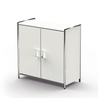 Chromeline Sideboard 2 mit Holztüren | 78 x 80 x 38 cm | Anthrazit oder Weiß