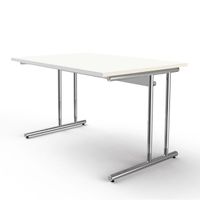 Chromeline höhenverstellbarer Schreibtisch | 120 x 80 cm | Anthrazit oder Weiß