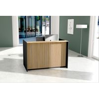 Empfangstheke Woody Up & Down (höhenverstellbar) Eiche, anthrazit | 112 x 166 x 98 cm (HxBxT)