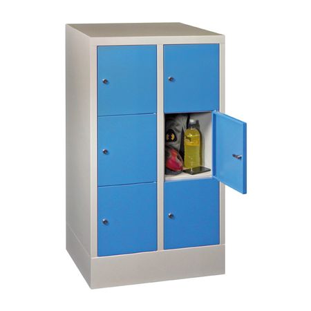 PAVOY Schließfachschrank mit Vollblechtüren | 6 Abteile je 30 cm breit | 118