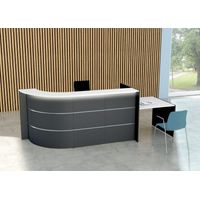 Winkeltheke Surround Up & Down (höhenverstellbar) mit Beratungsplatz anthrazit | 112 x 319 x 95 cm (HxBxT)