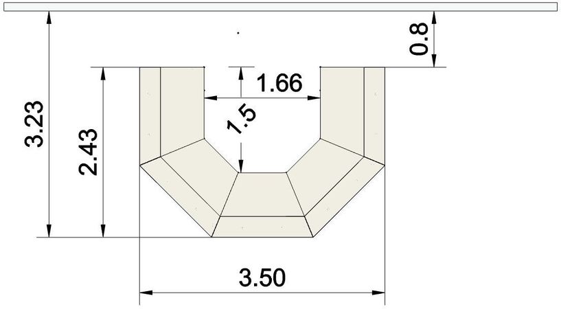 Kompakttheke Sitztheke Empfangstheke technische Zeichnung
