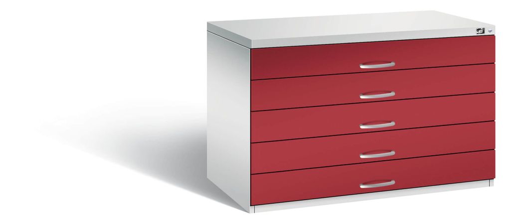 Schubladenschrank für Modellbau rubinrot rot